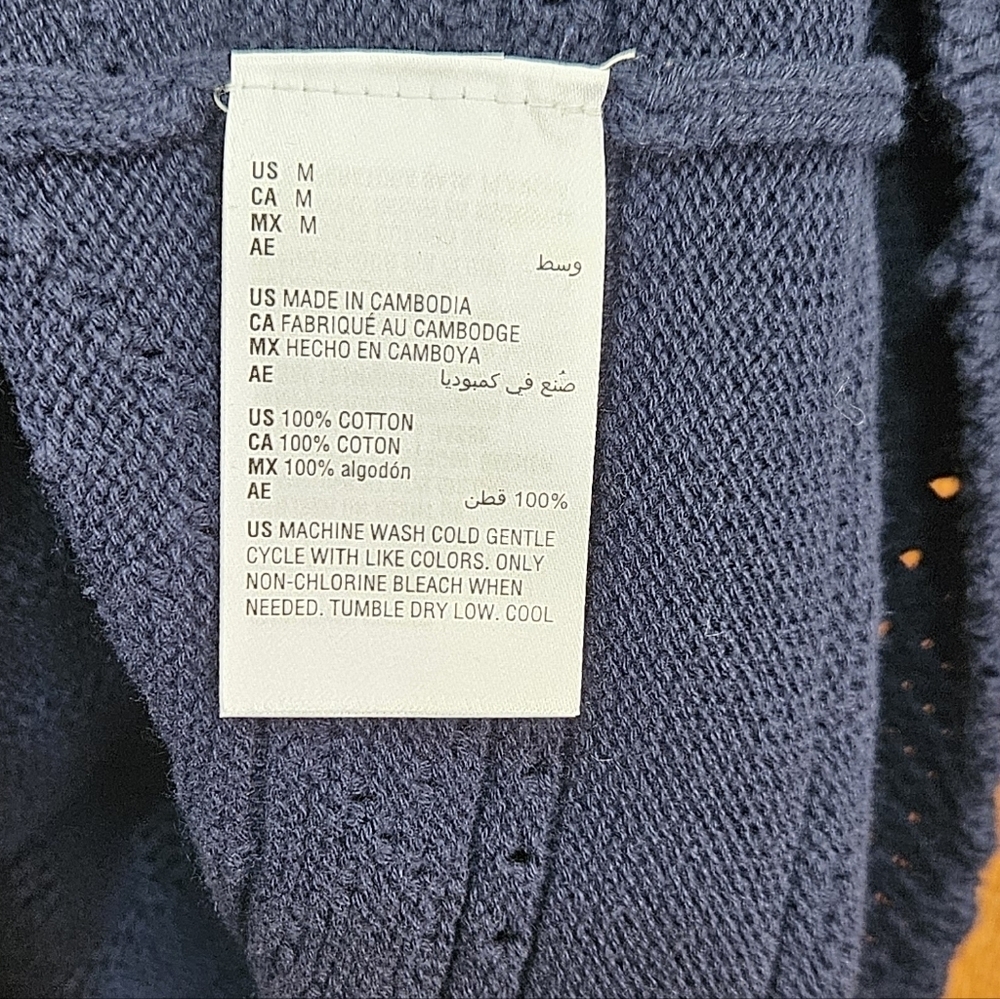 NWT Style & Co. openwork mixed knit sweater,Navy Blue Women's 100% Cotton - Picture 9 of 10